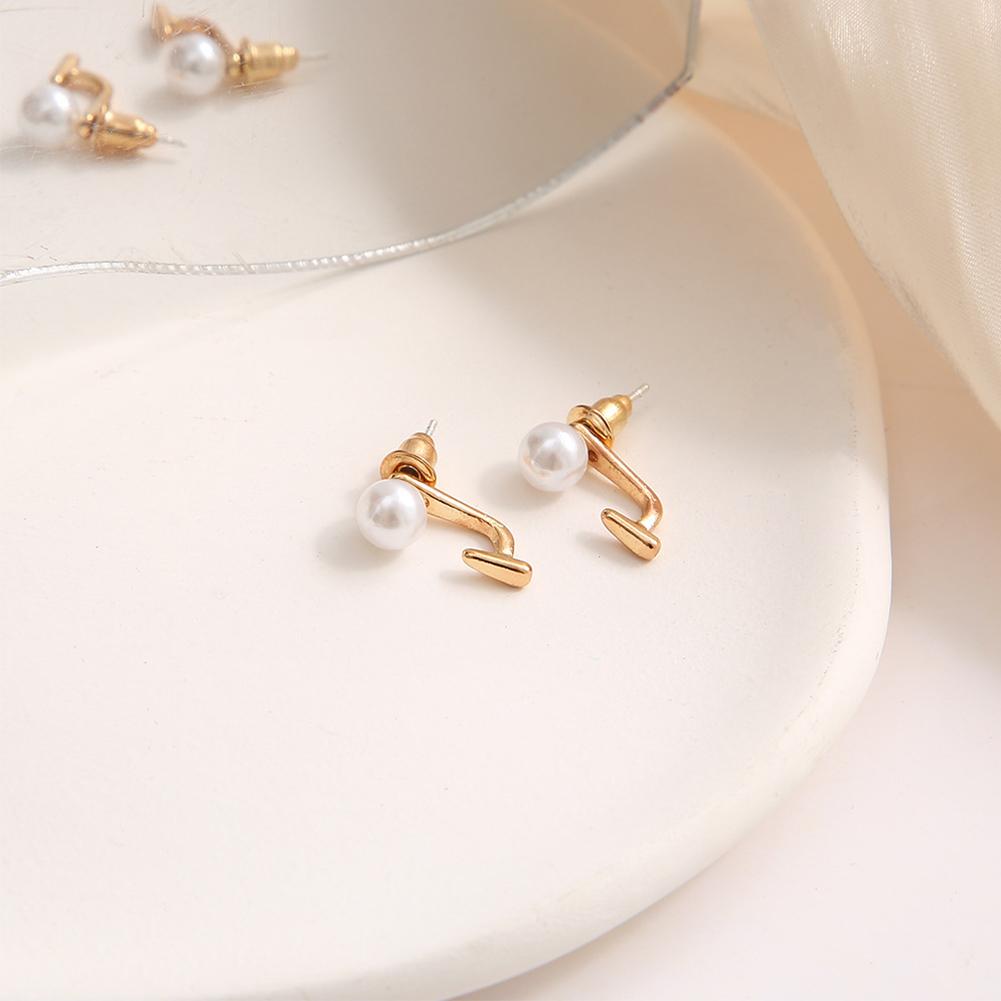 1 Pair Pearl Stud Earrings Hypoallergenic Alloy Earrings Valentines Birthday Anniversary Gifts For Women Girls