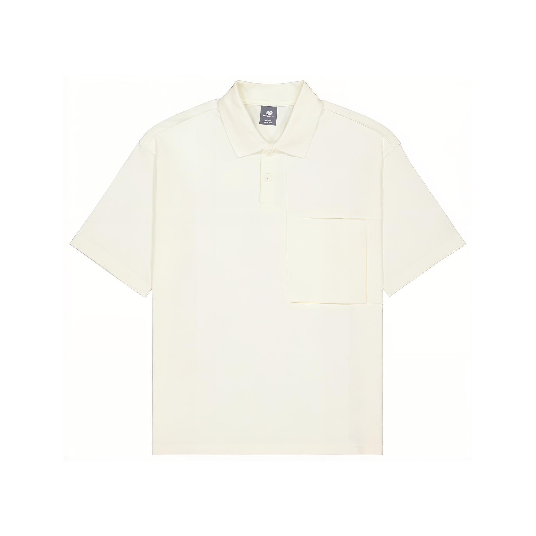 New Balance Polo Shirt Unisex Ivory White NFE39101-IV M