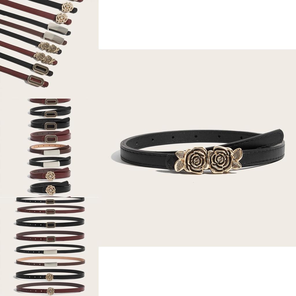 Womens Fashion Belt With Alloy Buckle For Casual Office Wear