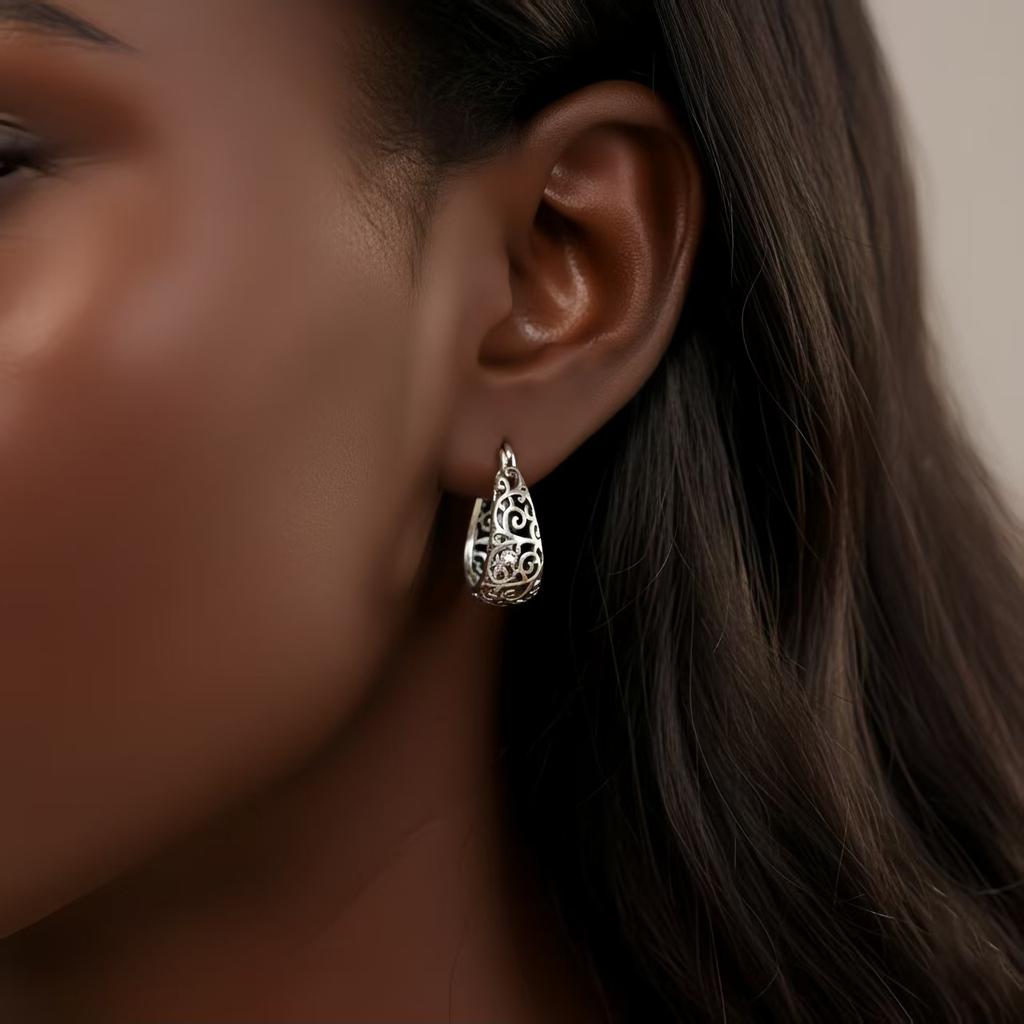 925 Silver Vintage Vine Series Earring Jewelry Versatile Hoop Earrings for Women Jewelry Fine Birthday Party Gifts