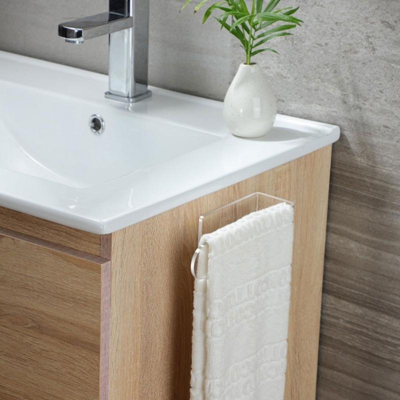 Clear Wall Mounted Towel Shelf Easy Installation Towel Holder for Bathroom Sturdy Acrylic Towel Storage Rack for Hotels