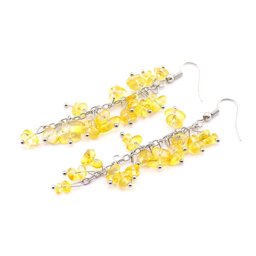 Natural Crystal Stone Handmade Tassel Earrings - Tiktok Live E75