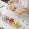 Elegant Glass Divided Serving Platter