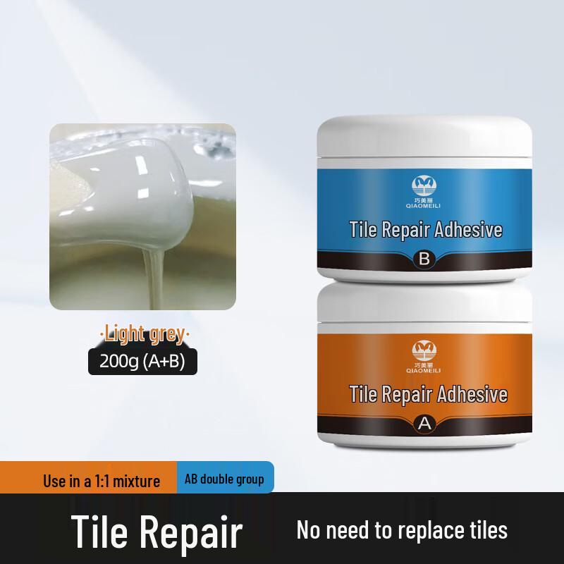 QIAOMEILI Tile & Ceramic Repair Kit 100g+100g