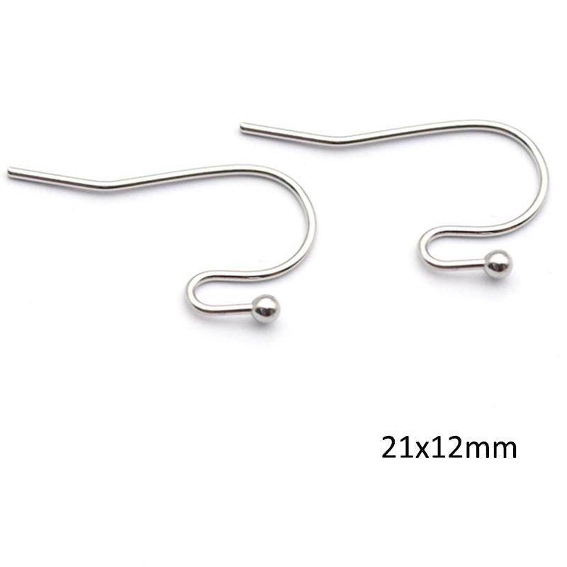 50pcs Stainless Steel Earwire Earrings Hooks Base for Earrings Ear Jewelry Making DIY Findings Accessories Wholesale Supplies