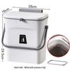 Hanging Kitchen Trash Can with Sliding Lid and Inner Bucket for Household Use