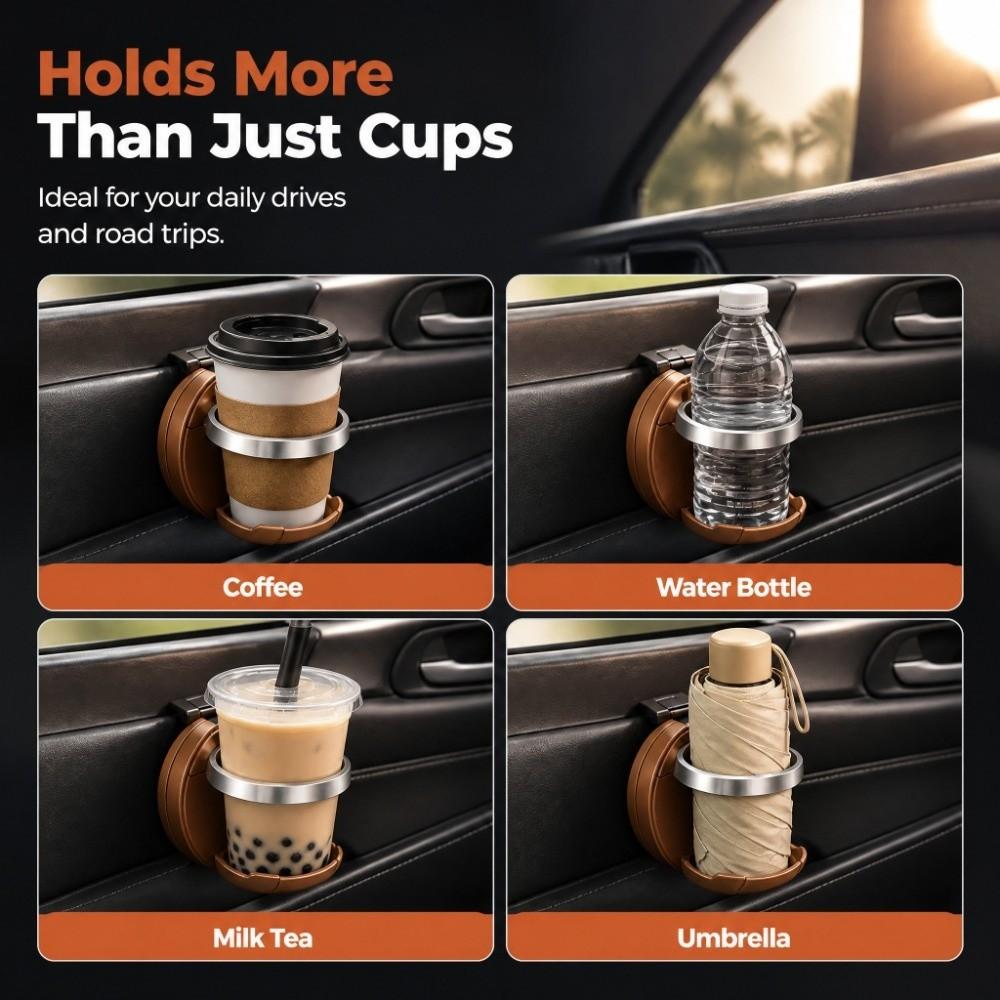 Collapsible Car Door Mount Cup Holder Foldable Drink Storage Rack Car Beverage Holder Coffee Cup