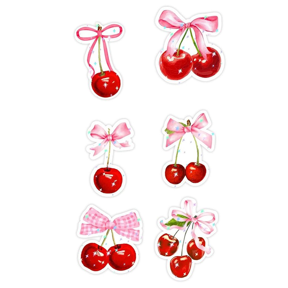 50-200Pcs Cherry Superior-Grade Pattern Superior-Grade Stickers First-Class Baking High-Standard Birthday Top-Grade Wedding Premium-Quality