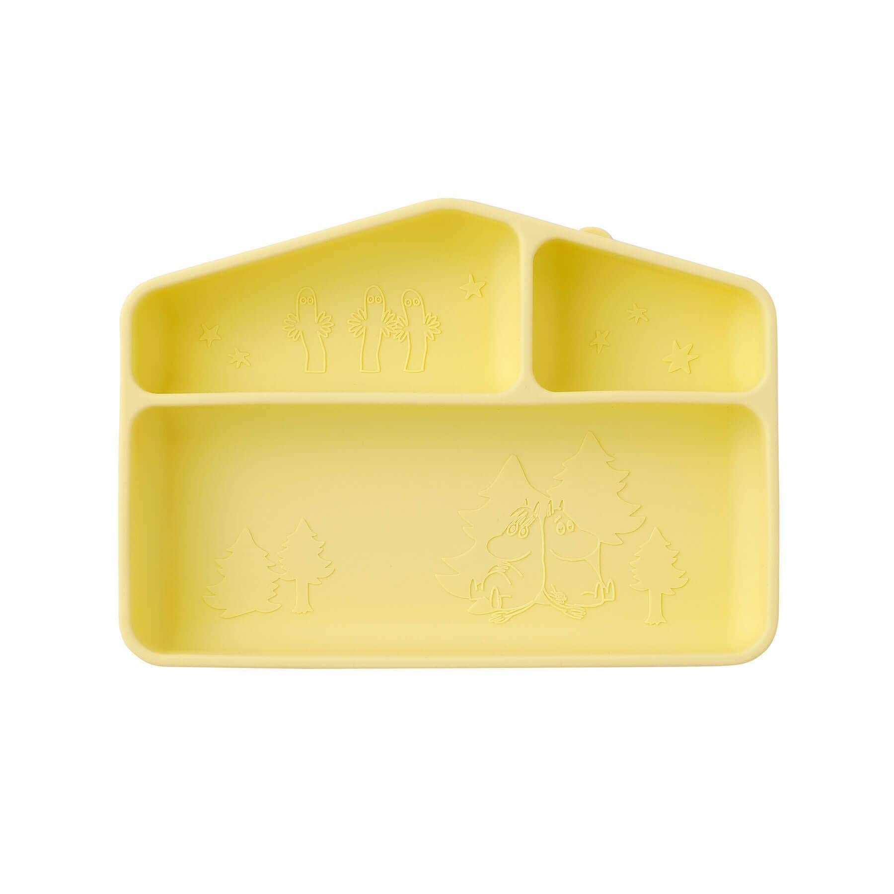 DADWAY MOOMIN BABY Силиконовая тарелка Moomin Baby, Домик/Желтый, FDMB001065200, Присоска, Посуда