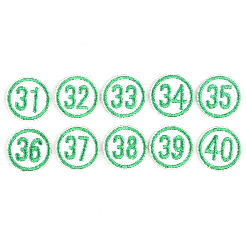 Digitaler Stoffaufkleber Zahlenaufnäher Kindergarten Schulmarke Markierung Wärmeübertragungsaufkleber Kleidung Hosen Löcher Stickerei-Aufkleber Klein