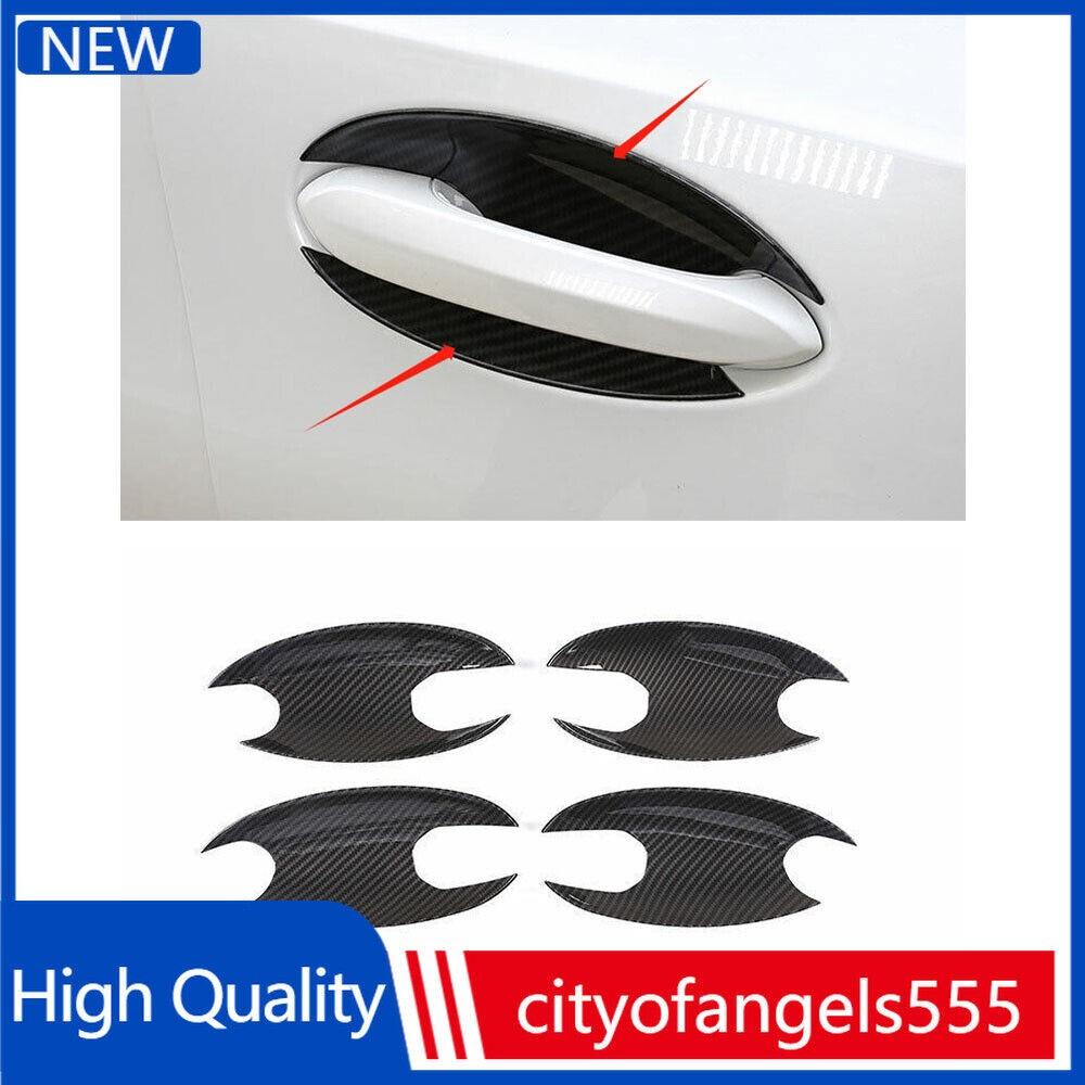 For BMW 3 4 Series G20 M3 M4 2019-23 Carbon Fiber Side Door Bowl Cover Car Trim