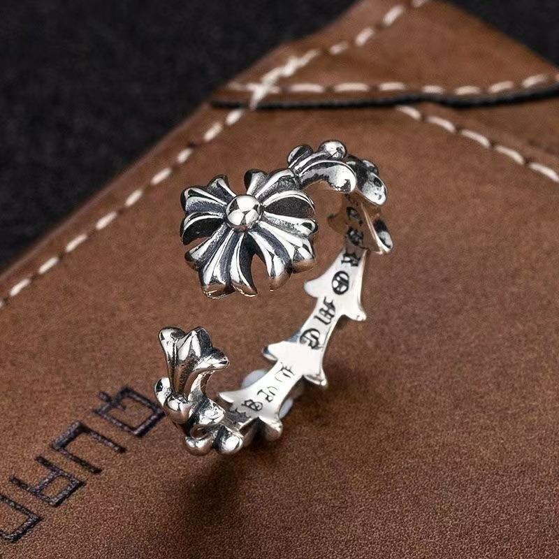 Rock Hip Hop Vintage Prsten Hipster Přehaný Vrána + Prsten na Ukazováček Dámský Prsten s Vyrytým Křížem