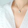 Square White Mother Of Pearl Pendant Minimalist Gold Plated Titanium Steel Necklace For Women