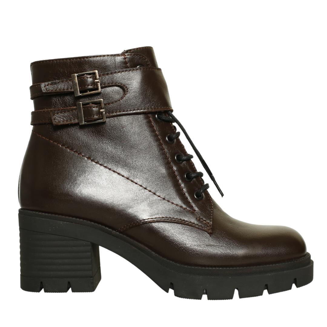 

Жіночі чоботи з натуральної шкіри на високих підборах 36