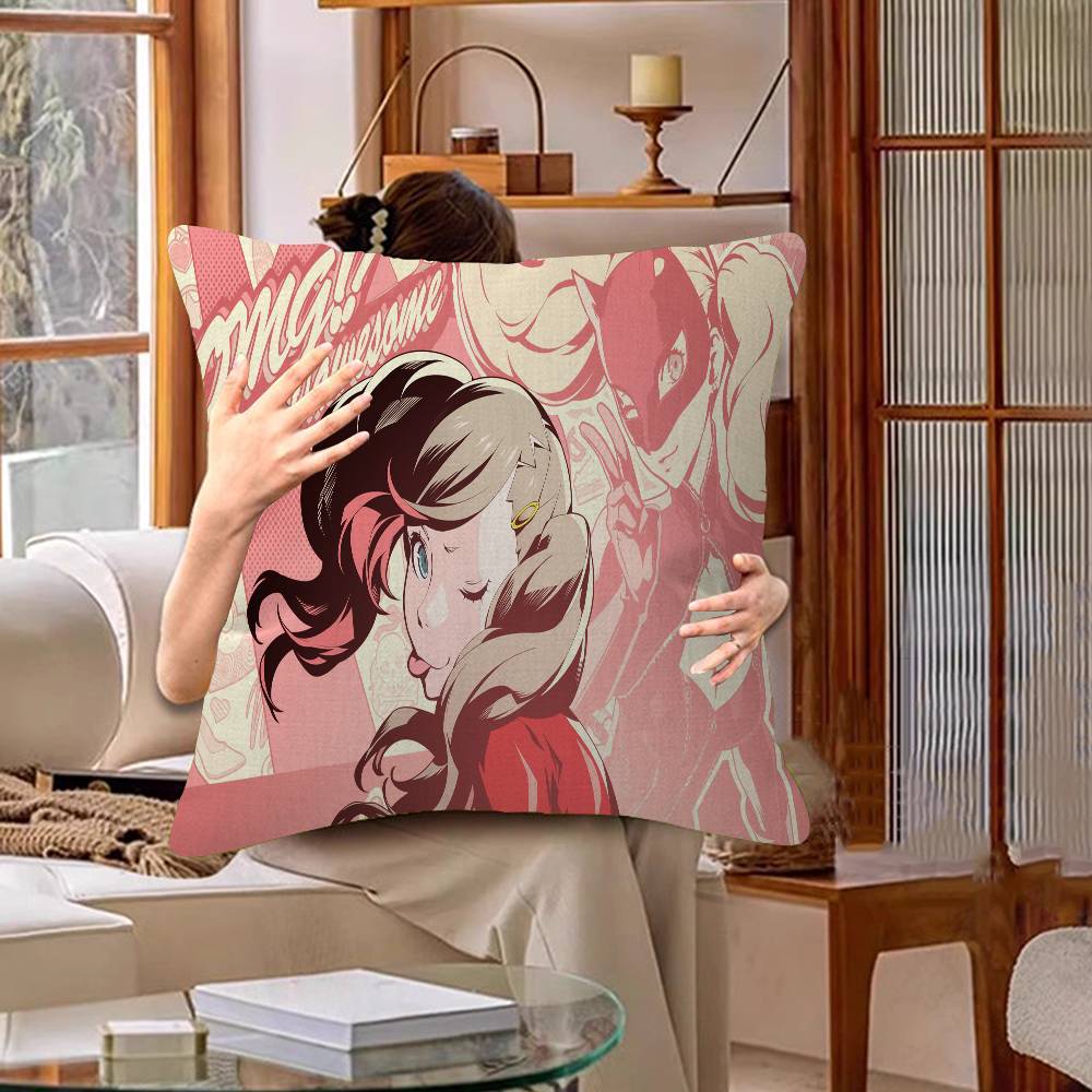 P-Persona 5 Pillow Cover For Bedroom Room And Living Room Sofa Decorative Cushion Cover