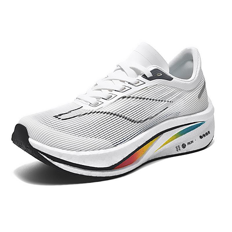 

Feidian 4c carbon board ultra-light student junior high school students running shoes men s and women s breathable professional racing shock abs 44 белый