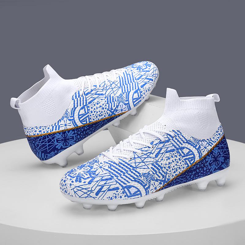 New High-top Men's and Women's Adult TF Broken Nails FG Long Nails Student Competition Men's Football Shoes AG Long Nails Training Shoes
