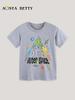 European & American Style Cartoon Print Boys' Knit Cotton T-Shirt - Summer Short-Sleeve for Toddlers & Children