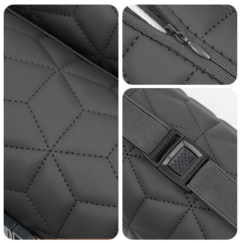 Protector de Cuello Redondo de Cuero para Coche Reposacabezas de Espuma Viscoelástica Para Mitsubishi Outlander Pajero ASX Colt I200 Ralliart Mirage Jinxuan