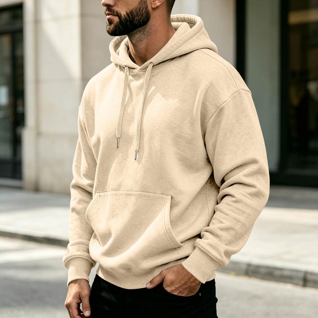 Herren Kapuzenpullover Langarm Lässig Pullover