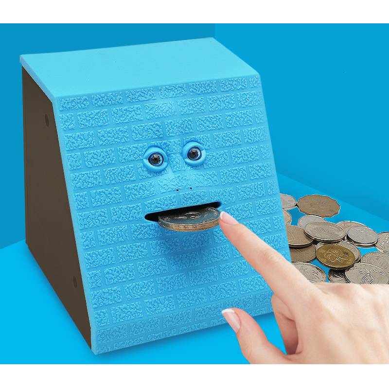 Face Piggy Bank Sensing Money Eating Monkey Mouth Can Move Gifts Childrens