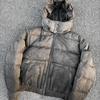 Dámská zimní péřová bunda s kapucí z bavlny Jednobarevná Streetwear Oversized Střih Odnímatelná kapuce Dlouhý rukáv