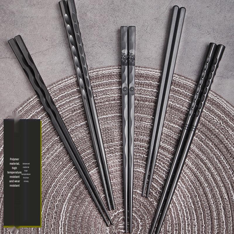 Creative Guangkuai Alloy Tableware: Stylish Non-Bamboo, Non-Steel Chopsticks for Hotel and Home Use.