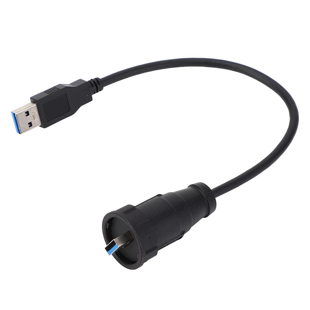 USB3.0 Water Proof Connector 0.3meter Length Snap On Type Straight Plug USB Male Panel Mount Connect