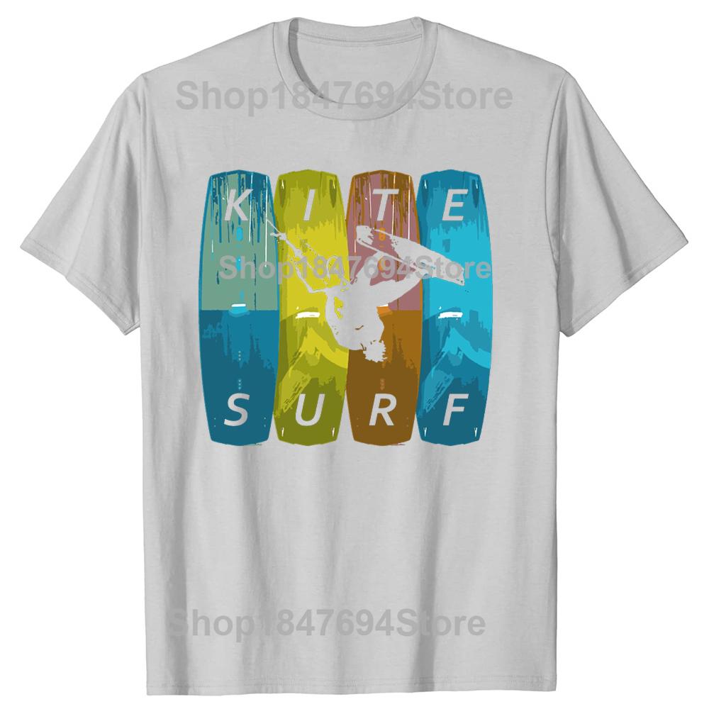 Kitesurfing Kiteboarding Funny TShirt Simple and Leisure Personalize Men's T Shirt Unisex Cotton Tees Euro Size Streetwear