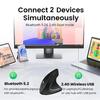 2.4G Vertikální Bezdrátová Bluetooth 5.0 Myš Ergonomická Dobíjecí Myš RGB 1600 DPI Tichá Myš pro PC Laptop Stolní počítač