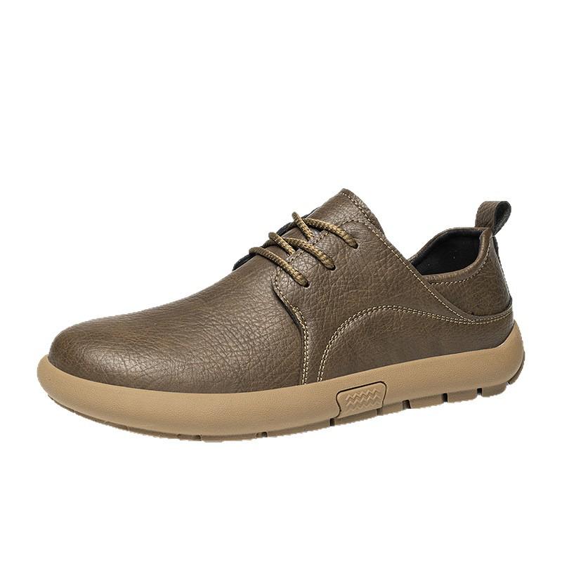 Men's 2025 Winter Retro Leather Casual Sports Shoes - Non-slip, Soft Sole, British Style Work Footwear