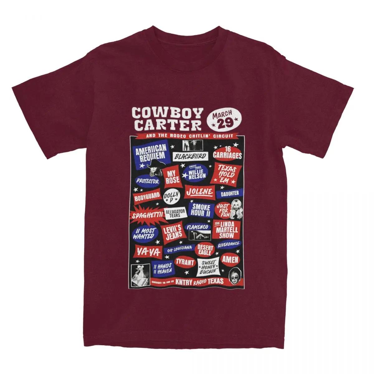 

Футболка Cowboy Carter Beyonce для мужчин и женщин Футболка Rodeo Chitlin Circuit Outfit Fashion Tee Shirt Футболка Летняя одежда XXXXXL бордовый