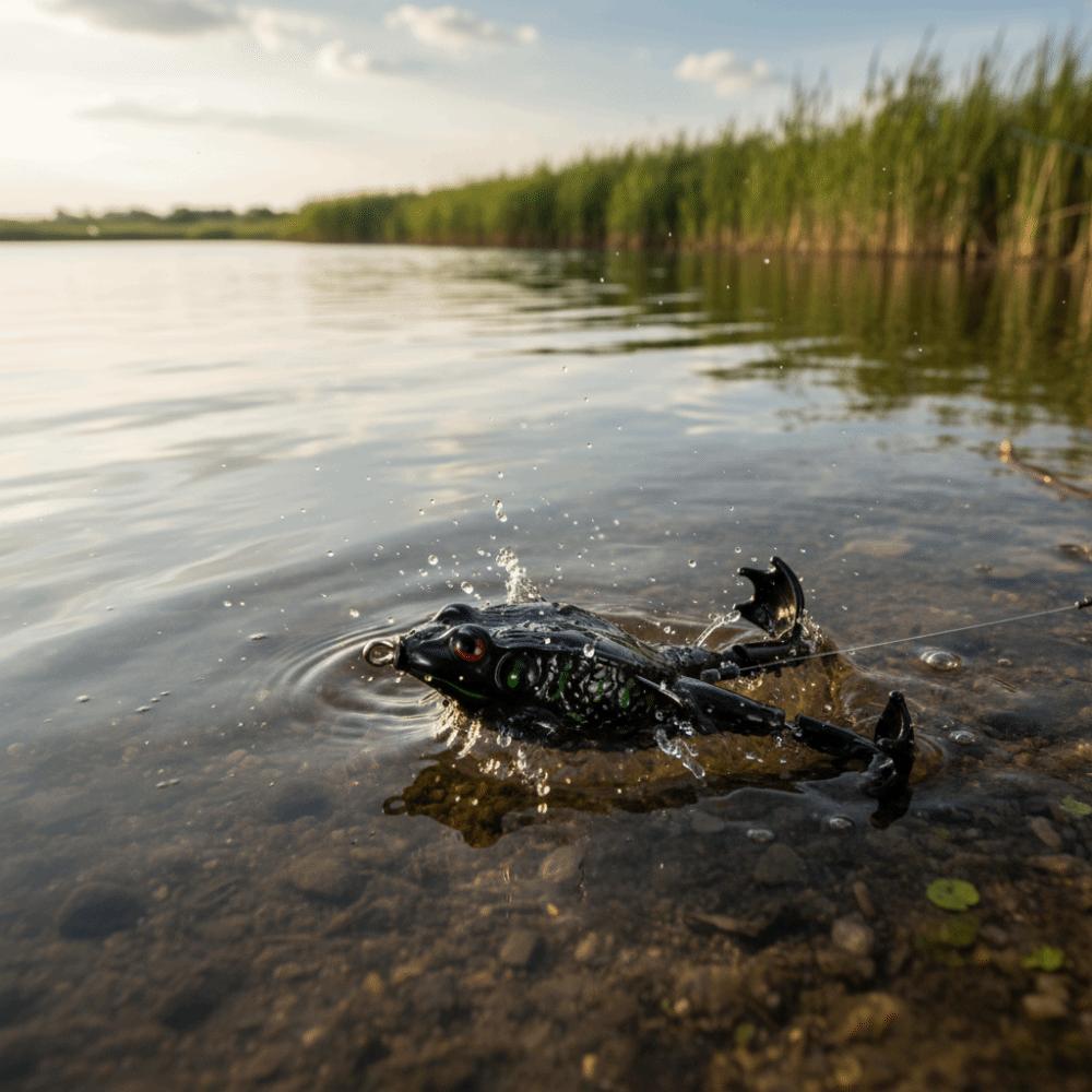 Rotating Tail Top Water Lure Floating Bait Soft Frog Lure New Artificial Bait Bass Fishing