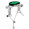 For Samsung Galaxy Watch Active2 44mm/40mm Silver Watch Band Adjustable Single Chain Style Metal Alloy Strap