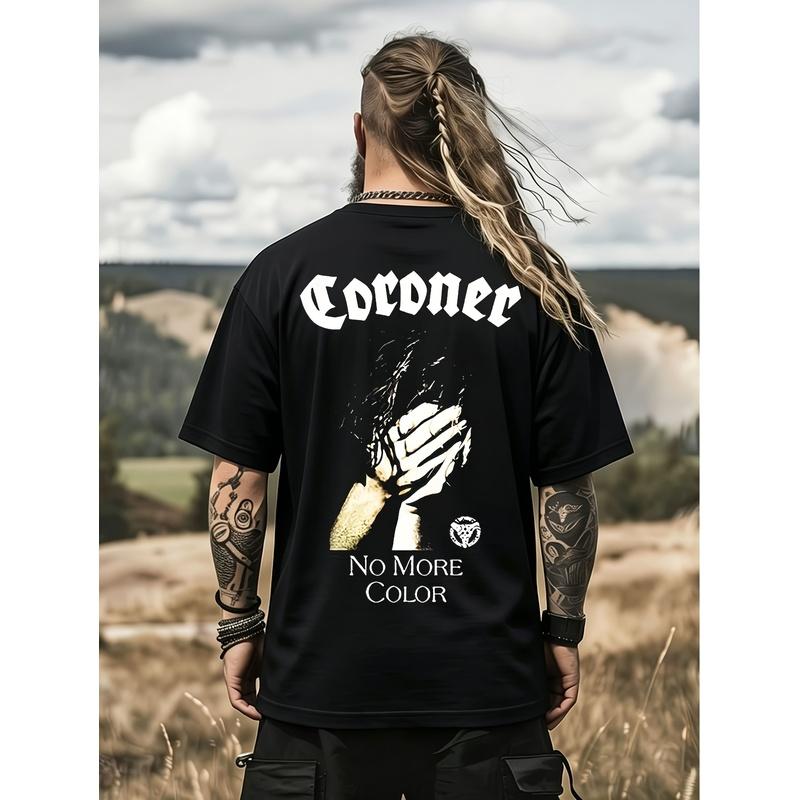 T-Shirt A Worn Graphic Of The Band Coroner Perfect for Summer Thrash Heavy Metal Fans This High-Quality Short-Sleeved T-Shirt Is for Both Men And A