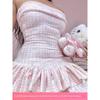 Ouchhh Store Sweet and Spicy Cartoon Kitty Print Cake Dress Girlish Style Pure Desire Style Tube Top Pettiskirt