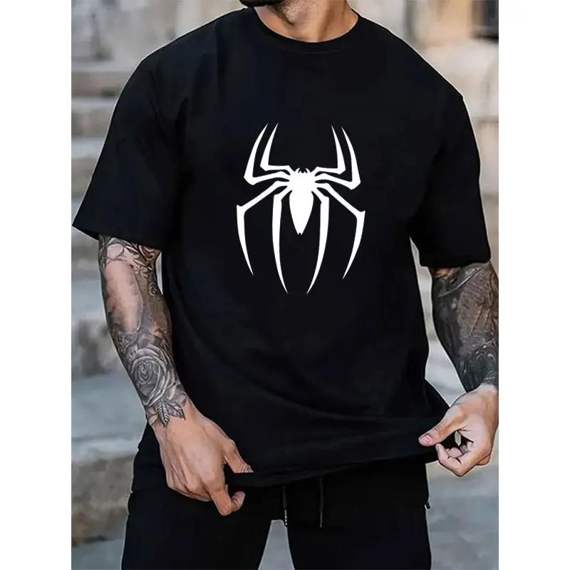 Pavoučí tisk letní pánské tričko bavlněné luxusní krátké rukávy jednobarevné značkové módní dámské topy trička doprava zdarma