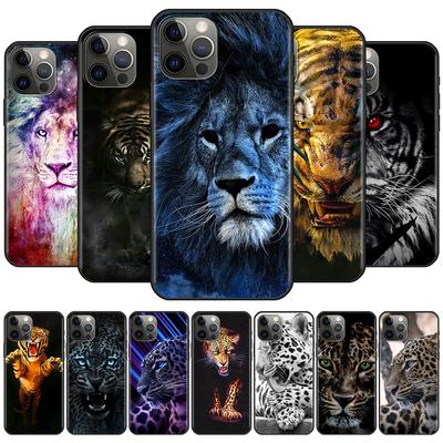 León Macho Alfa Tigre Para Apple iPhone 11 12 Pro Max SE 2020 7 8 Plus XR Funda Blanda para Teléfono X XS 6 6S 5 5S Cubierta Trasera de Silicona Capa