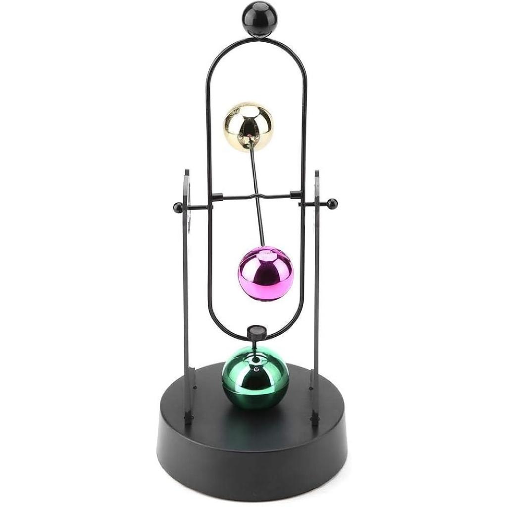ZJchao Perpetual Motion Machine, Electronic Swinging Model, Art Craft Decoration Perpetual Motion Swing Balance Balls Office Desk Science Ornament