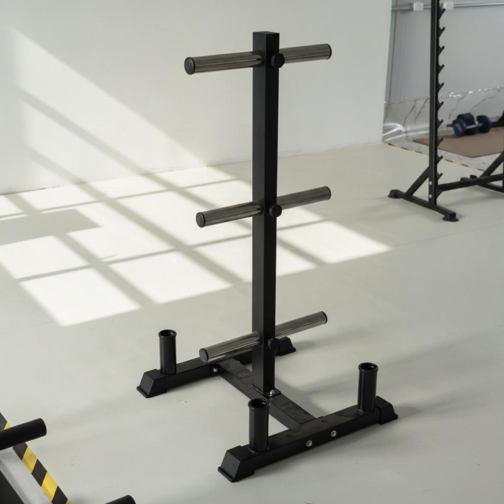Barbell Plate Storage Rack Space-Saving for Home Gym