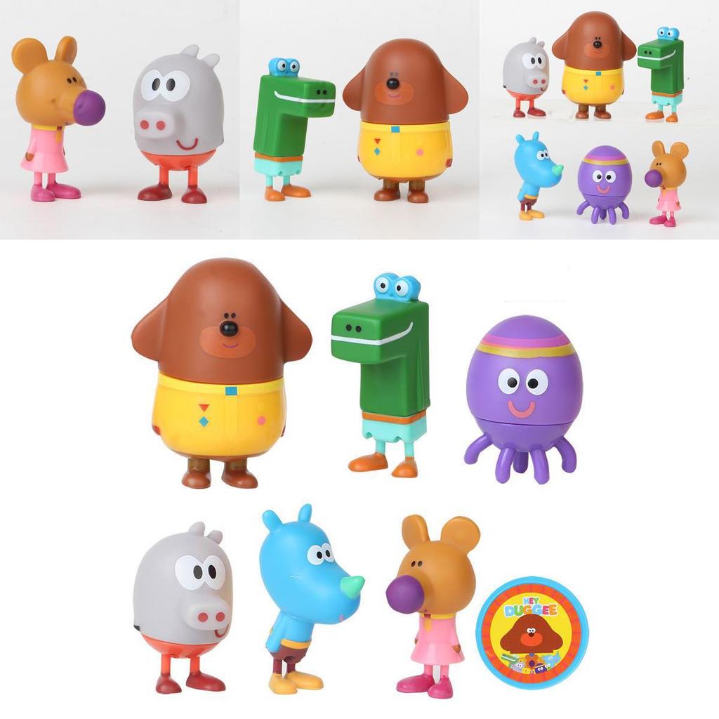 Adorabile Set di Action Figure e Spilla di Hey Duggee in PVC per il Gioco Creativo dei Bambini
