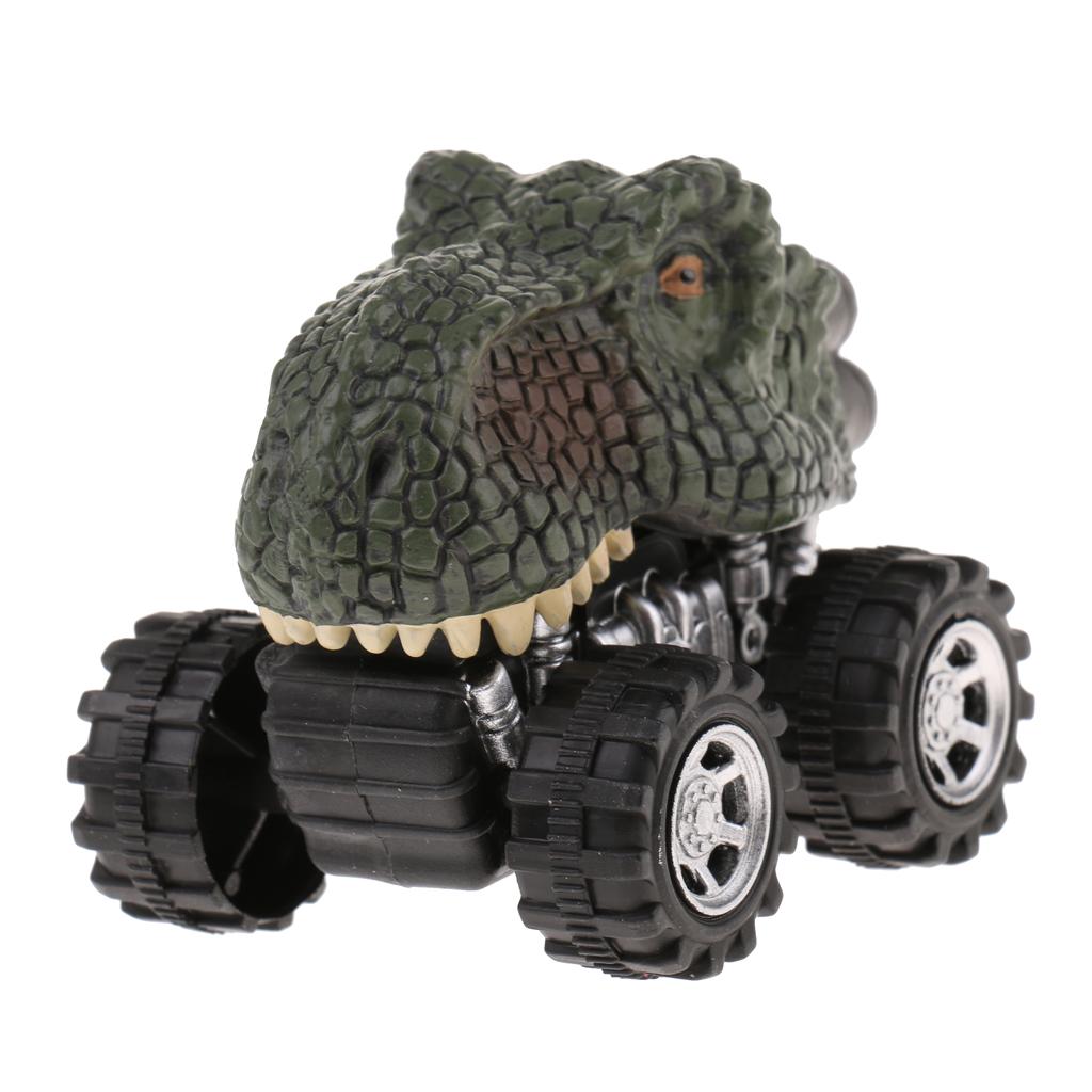 2Pc Kid Children Pull Dinosaur Figure Toy Tyrannosaurus & Backthorn