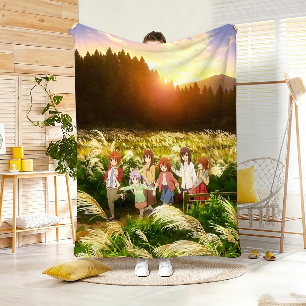 Anime N-NonS NonS BiyoriS Throw Soft Warm Throw Blanket for Bedroom Living Room Bed Travel Camping Picnic Gift