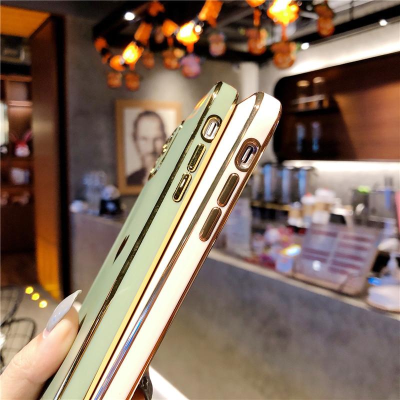 Phone Case For Iphone 14 13 12 11 Pro Max Xr X Xs Max 14pro Max 11 Pro Electroplated Love Heart Painted Soft Tpu Case Cover