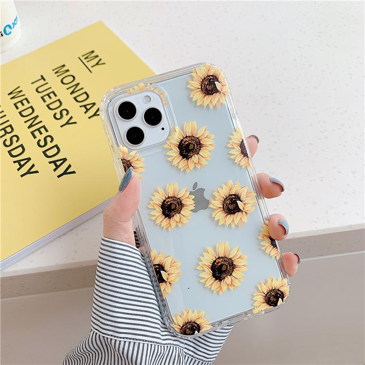 Summer Pineapple Sunflower for iPhone14 Mobile Phone Case Apple 13promax Personalized and Creative 12 Women's Models