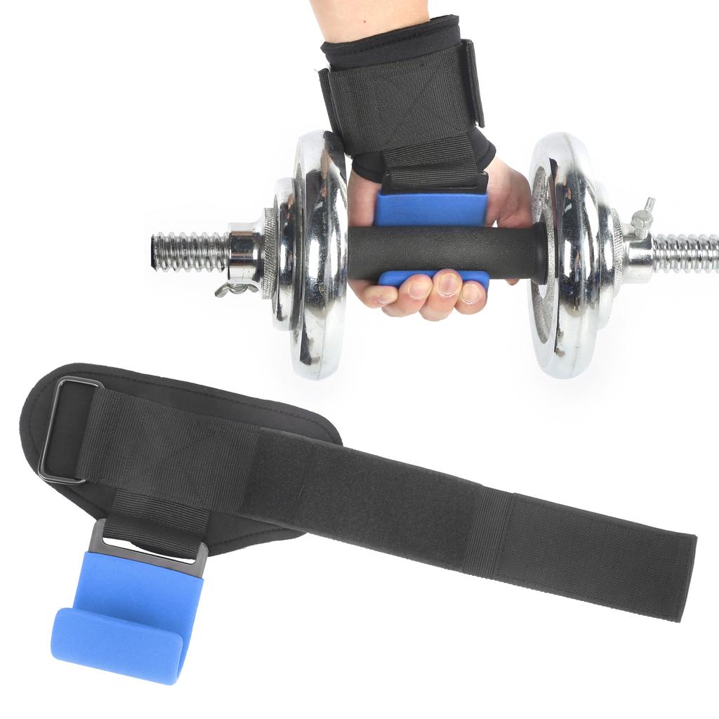 Sport Weight Lifting Pull Up Hook Gym Power Training Powerlifting Wristbands Belt WrapBlue Hook