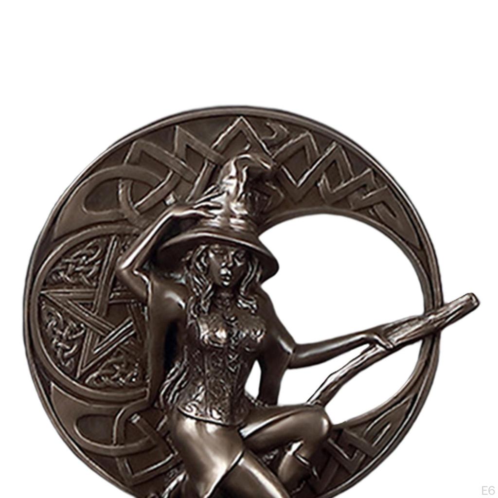Witch Pentacle Statue Figurines Woman Decorative Sculptures for Hotel Bar Decoration
