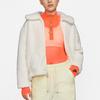Nike Σειρά CNY Sherpa Fleece Μονόχρωμο Μπουφάν με Όρθιο Γιακά Γυναικείο Εξωτερικό Ρούχο Sail-White DQ5366-133