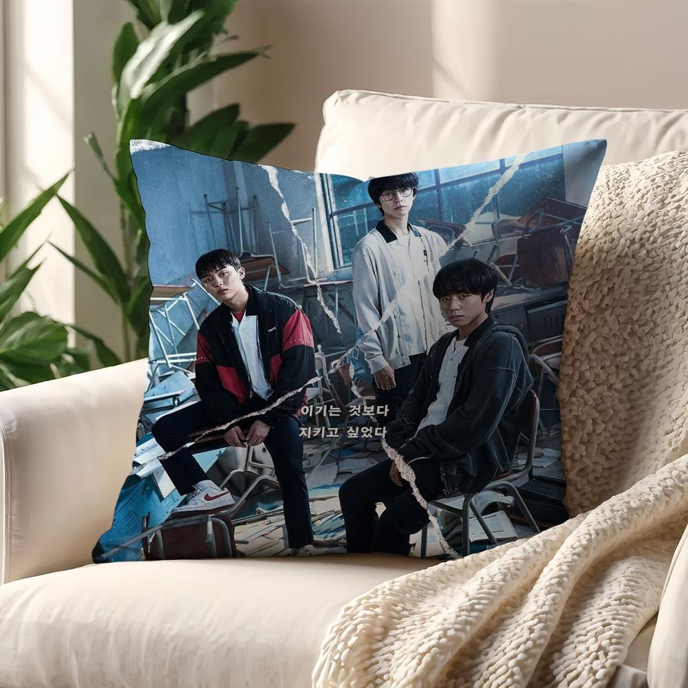 Movie W-Weak Hero Class 2 B cushion cover Pillow Sofa Printing Decoration Room Home Office Coffee Shop Car Nordic Simplicity