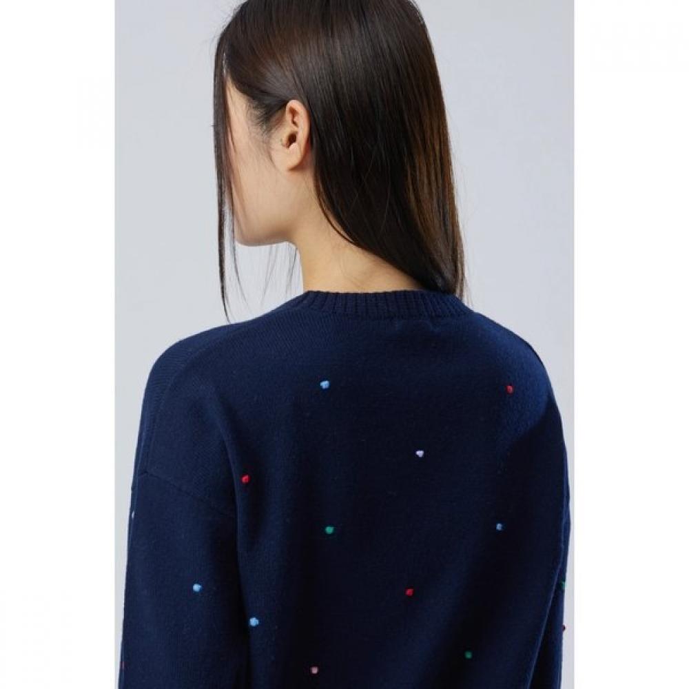 Benetton Intarsia Dot Pattern Knit Bakp07611
